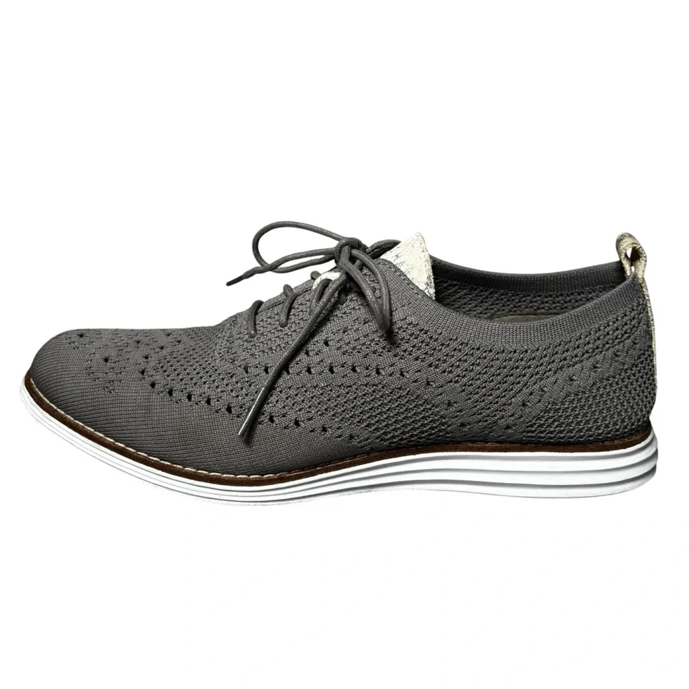 Women's Cole Haan OriginalGrand Grey Stitchlite Oxfords 9.5